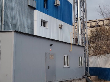 БМК 0,7 мВт газ с дымовой трубой 17м для завода 